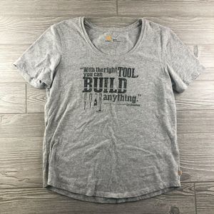 Carhartt Women's Small Gray Short Sleeve Cotton